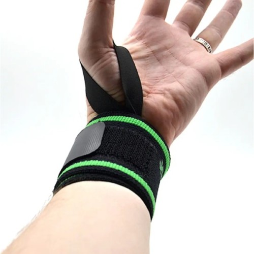Бинт для спорту MadMax MFA-298 Wrist Wraps 18" Black/Green (MFA-298-U)