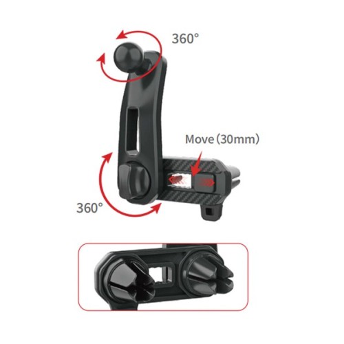 Універсальний автотримач ColorWay Air Vent-3 (360 rotation) magnetic Gray (CW-CHM07-GR)