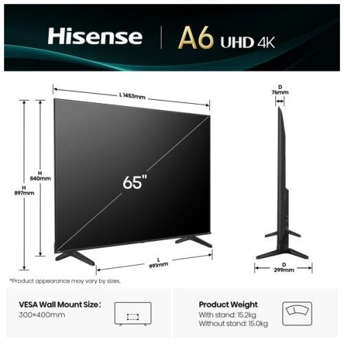 Телевізор Hisense 65A6Q