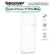 Чохол до мобільного телефона BeCover Anti-Shock Apple iPhone 17 Pro Max Clear (713799)