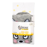 Колготки дитячі Bross з котиком (17601-0-6G-gray)