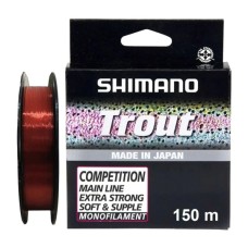 Волосінь Shimano Trout Competition Mono 150m 0.12mm 1.29kg Red (2266.31.88)