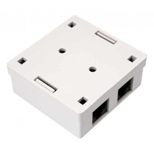 Комп'ютерна розетка RJ45x2 UTP cat.5e 8P8C Vinga (VCPRJ45O2)