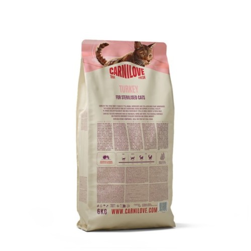 Сухий корм для кішок Carnilove True Fresh Turkey Sterilised 6 кг (8595602582136)