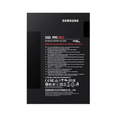 Накопичувач SSD M.2 2280 2TB 990 PRO Samsung (MZ-V9P2T0BW)