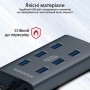 Концентратор Promate USB Hub 7 ports ezhub-7.grey (ezhub-7.grey)