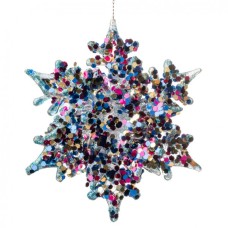 Ялинкова іграшка Novogod`ko Сніжинка 11 см Пластик 3D (974861)