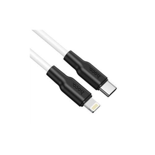 Дата кабель USB-C to Lightning 1.0m 3A 20W X21 Plus black+white HOCO (6931474742162)