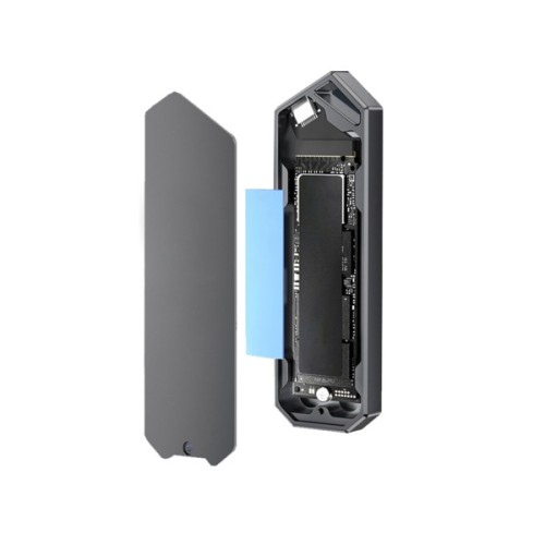 Кишеня зовнішня Dynamode M.2 SSD NVMe to USB-C USB 3.2 Gen2 aluminum black (DM-CAD-SSD14-N)