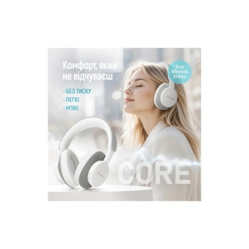 Навушники ColorWay Core ANC White/Gray (CW-HBT03WG)