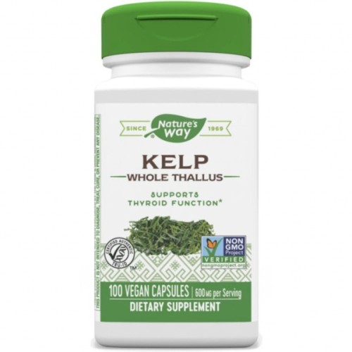 Трави Nature's Way Ламінарія, Kelp, 600 мг, 100 капсул (NWY14500)