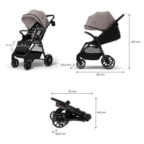Коляска Kinderkraft Grande 2 Beige (KSGRAN02BEG0000) (5902533929603)