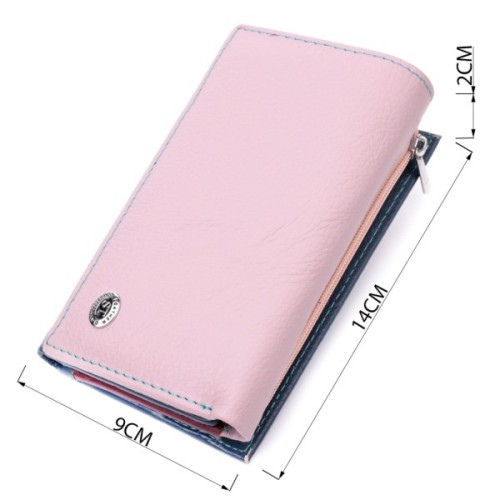 Гаманець ST Leather З натуральної шкіри Різнокольоровий (19445)