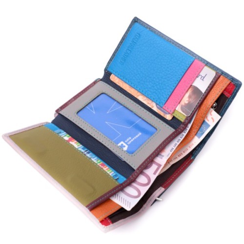 Гаманець ST Leather З натуральної шкіри Різнокольоровий (19445)