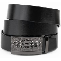 Ремінь Vintage Чоловічий з пряжкою автомат Чорний (20300)