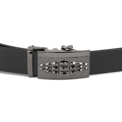 Ремінь Vintage Чоловічий з пряжкою автомат Чорний (20300)