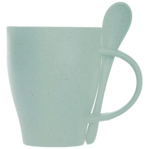 Чашка Voyager бамбукова 300 мл з ложкою зелений (V0847-10)