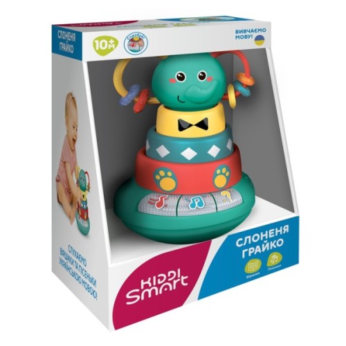 Розвиваюча іграшка Kiddi Smart Слоненя Грайко (1305-UK)