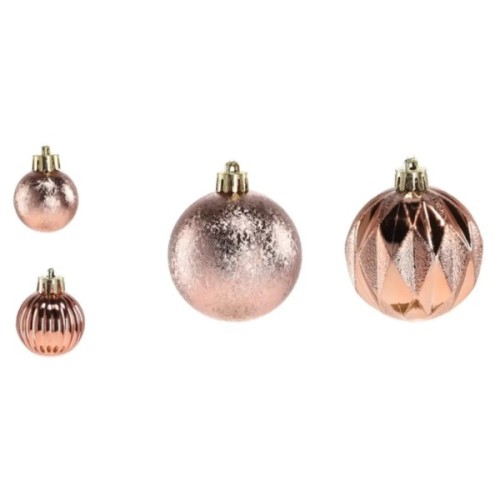 Ялинкова іграшка Chomik пластикові кульки компл. 44шт, 3/6см, рожеві (5900779877726_3)