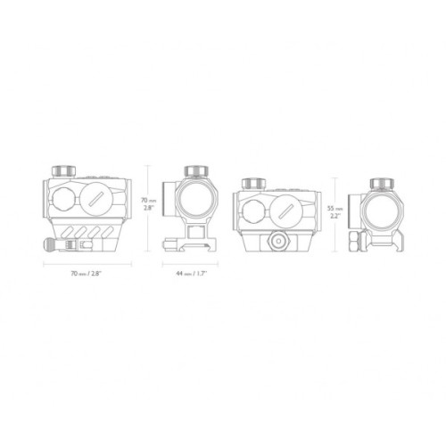 Коліматорний приціл Hawke Endurance RD 1x25 QR high/low weaver 3 MOA dot (12127)