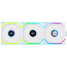 Кулер до корпусу Lian Li UNI Fan SL WIRELESS LCD 120-3, White (G99.12SLLCD1W3W.00)
