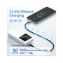 Батарея універсальна Vention 20000 mAh 22.5W Black LED Display Type (FHLB0)