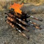 Мангал Metalzavod Афіна вертикальний на 6 шампурів 2мм (MVR6-2)