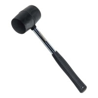 Киянка Sigma 225г, гумова, чорна, металева обгумована рукоятка (4317461)
