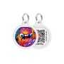 Адресник для тварин WAUDOG Smart ID з QR паспортом "Зубасті монстри", коло 25 мм (225-4048)