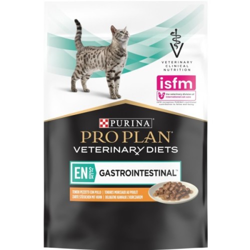 Вологий корм для кішок Purina Pro Plan Veterinary Diets EN Gastrointestinal При хворобах шлунково-кишкового тракту З куркою 10 x 85 г (8445290093561)