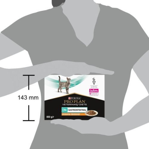 Вологий корм для кішок Purina Pro Plan Veterinary Diets EN Gastrointestinal При хворобах шлунково-кишкового тракту З куркою 10 x 85 г (8445290093561)