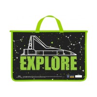 Папка - портфель Maxi А4 пластиковий на блискавці (MX30058)