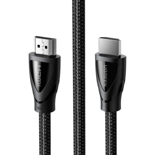 Кабель мультимедійний HDMI M to HDMI M 2.0m braided HD140 black Ugreen (80403)