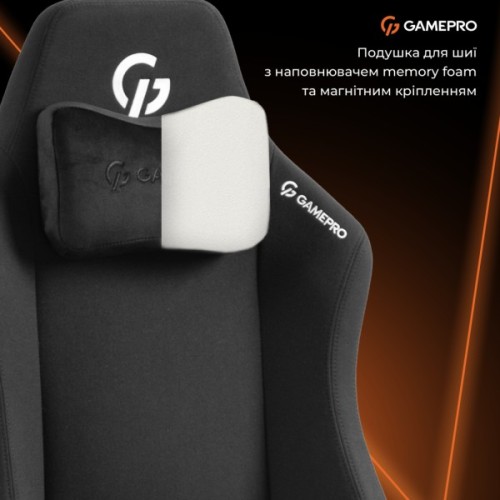 Крісло ігрове GamePro GC775B Fabric Black (GC775B)