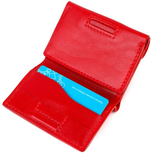 Портмоне Grande Pelle У три складання Червоне (16785)