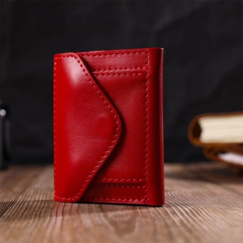 Портмоне Grande Pelle У три складання Червоне (16785)