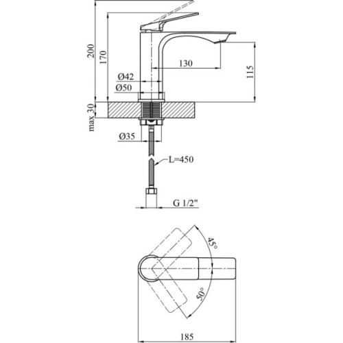 Змішувач Kroner Graz-SCH010 (CV035509)
