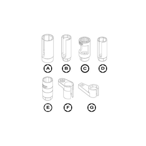 Набір торцевих головок Toptul спеціалізованих 7шт. (JGAI0701)