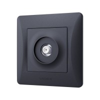 ТВ розетка Videx \BINERA SAT одинарна супутникова чорний (VF-BNSK1SATE-BG)