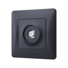 ТВ розетка Videx \BINERA SAT одинарна супутникова чорний (VF-BNSK1SATE-BG)