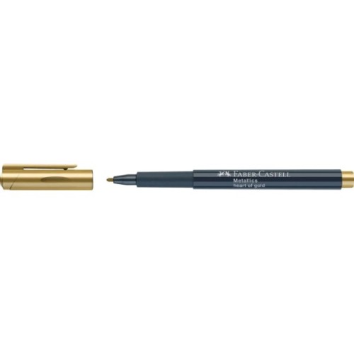 Маркер Faber-Castell металік для декору Metallics Marker Heart of gold, M (1,5 мм), колір золотий (30346)