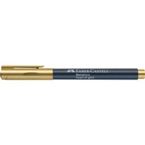 Маркер Faber-Castell металік для декору Metallics Marker Heart of gold, M (1,5 мм), колір золотий (30346)