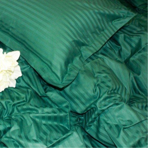 Постільна білизна MirSon SatinStripe 30-0017Green 220х240 King Size (2200005254103)