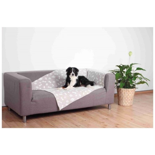 Килимок для тварин Trixie Kenny 75х100 см Бежевий лапка/кісточка (4011905371665)