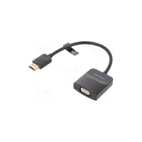 Перехідник HDMI M to VGA F 0.15m black Vention (42154)
