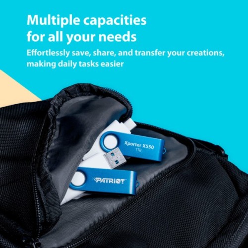 USB флеш накопичувач Patriot 256GB Xporter X550 USB 3.2/Type-C (PS256GX550AAD)