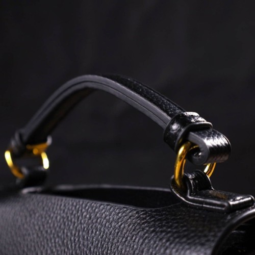 Сумка Vintage Жіноча з натуральної шкіри Чорна (22074)