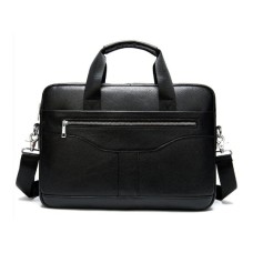 Сумка Vintage Чоловіча з зернистої шкіри Чорна (14886)