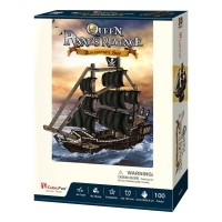 Пазл Cubic Fun Тривимірна головоломка-конструктор Корабель Помста королеви Анни (T4035h)