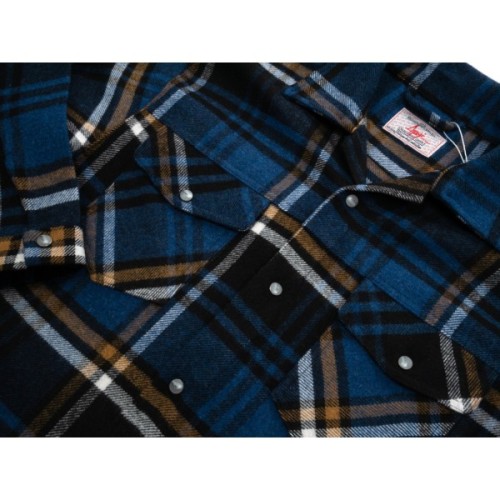 Сорочка дитяча A-Yugi фланелева в клітину (17132-152-blue)